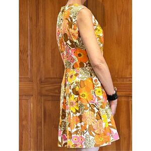 Retro 50’s 60’s 70’s Handmade Floral Jumper Romper Dress